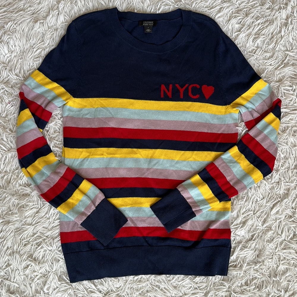 Halogen x Atlantic-Pacific NYC Striped Sweater